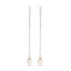 oorhangers parel zilver gerhodineerd