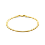 9k armband slang plat bol 3,3 mm 19 cm massief 9K geel/zilverkern