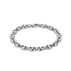 Armband Kaffeebohne 7,5 mm 19 cm Silber rhodiniert