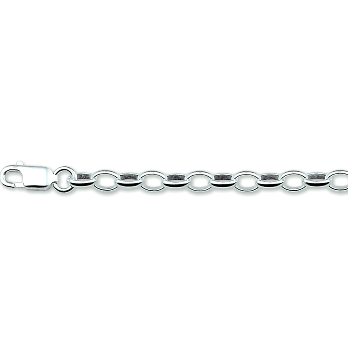Armband Jasseron 3,7 mm Silber weiß