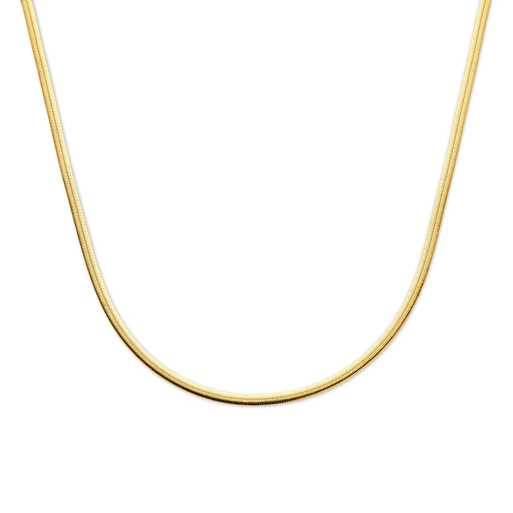 collier gourmette 4 mm 40 + 4 cm 3 micron zilver verguld (geel)