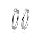 klapoorringen 40 mm zilver gerhodineerd