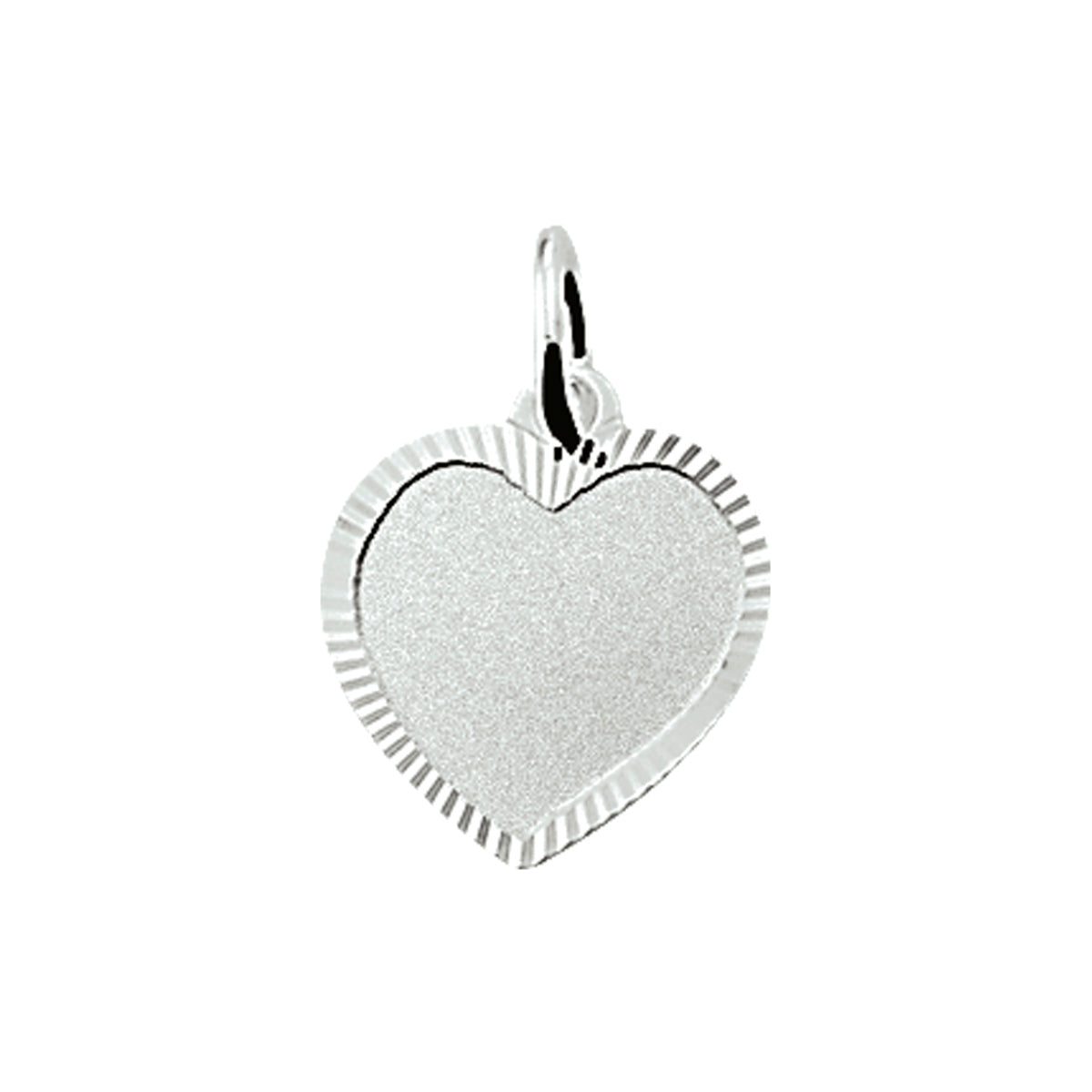graveerhartje gediamanteerd zilver wit