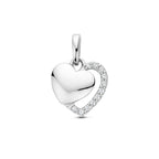 hanger hart zirkonia zilver gerhodineerd