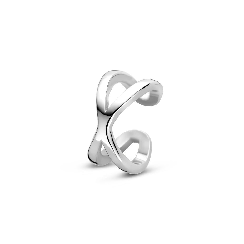 ear cuff 12 mm zilver gerhodineerd