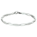 Armband poly/matt 4,2 mm 19 cm Silber rhodiniert