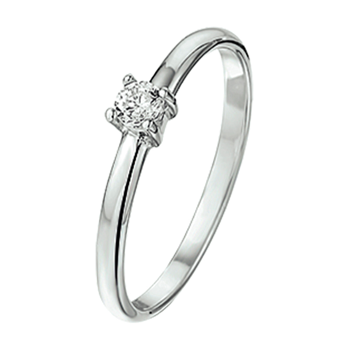 Ring Zirkonia Silber rhodiniert