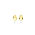 Ohrstecker Tropfen 4,5 mm 1 Mikron versilbert (gelb)