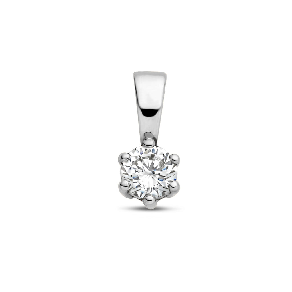 hanger zirkonia 9,5 mm 14K witgoud