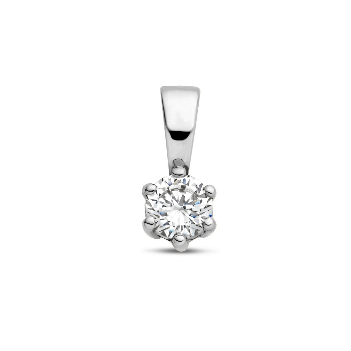 hanger zirkonia 9,5 mm 14K witgoud