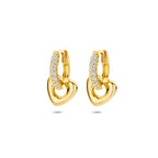 oorringen hartje zirkoina 17 mm 1 micron zilver verguld (geel)