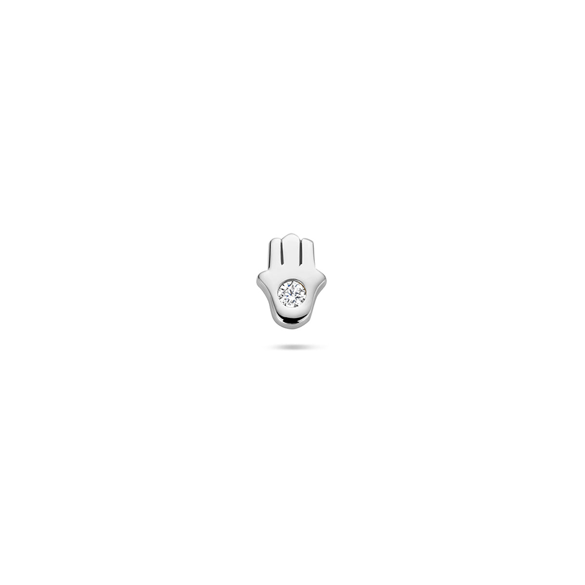 flat back piercing hand van fatima zirkonia 6 mm zilver gerhodineerd