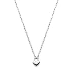 Halskette Herz 41 + 5 cm Silber rhodiniert