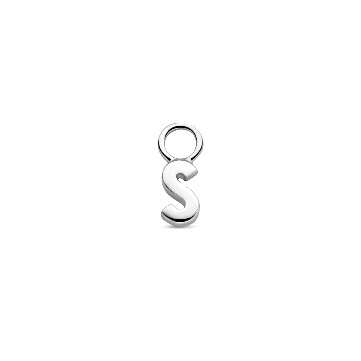 oorringhanger letter 6 mm zilver gerhodineerd