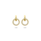 Ohrhänger Zirkonia 11 mm 14K Gelbgold
