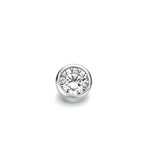 hanger zirkonia zilver gerhodineerd - rond