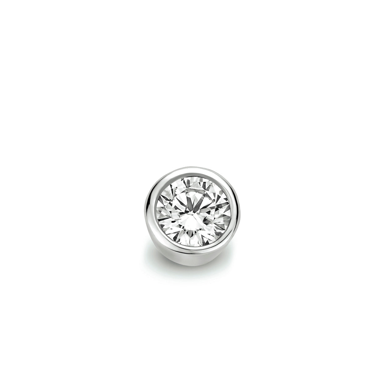 hanger zirkonia zilver gerhodineerd - rond