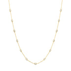 9k collier zirkonia 41 - 43 - 45 cm 9K geel