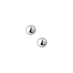 oorknoppen halfbol zilver gerhodineerd