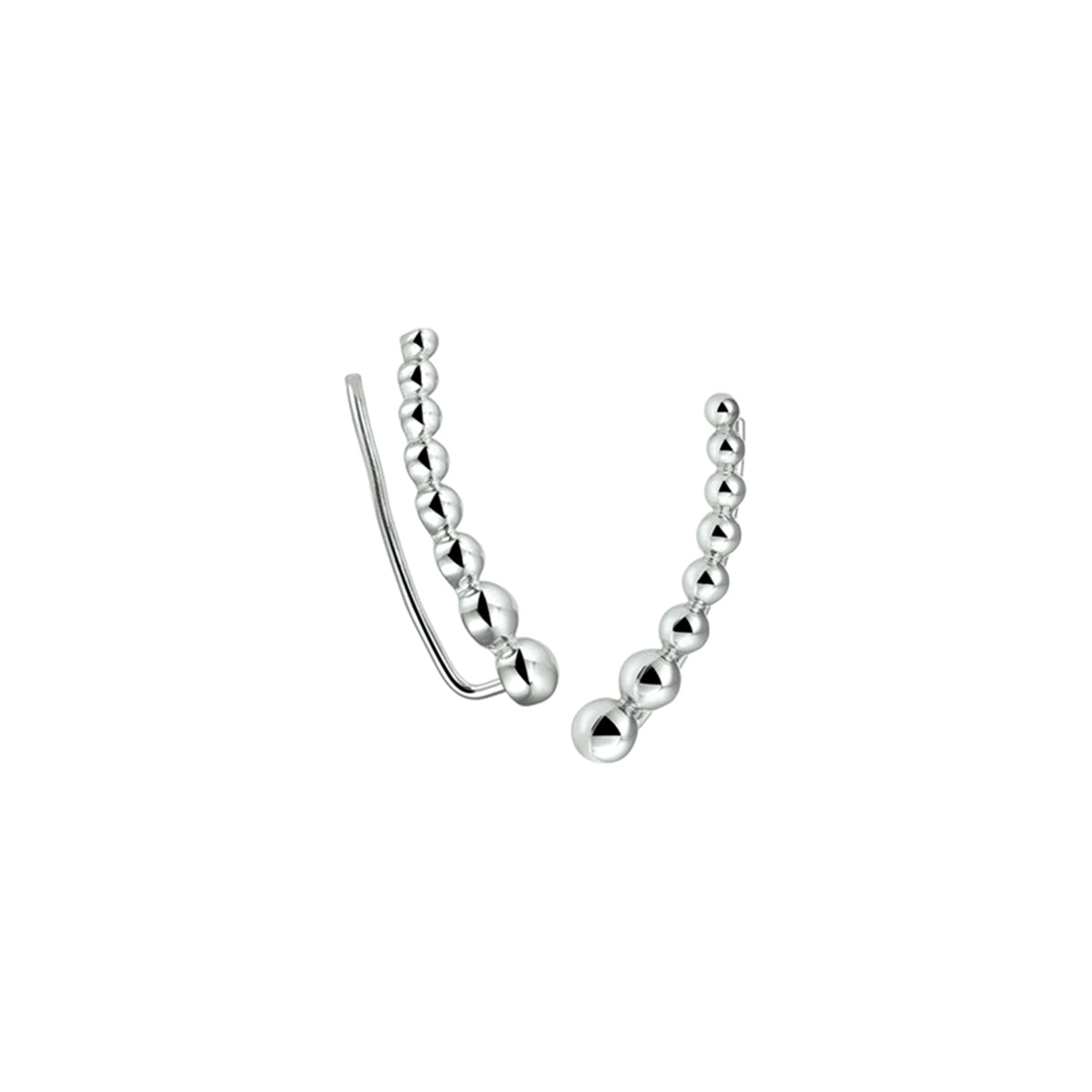 Ohrschieber Silber rhodiniert