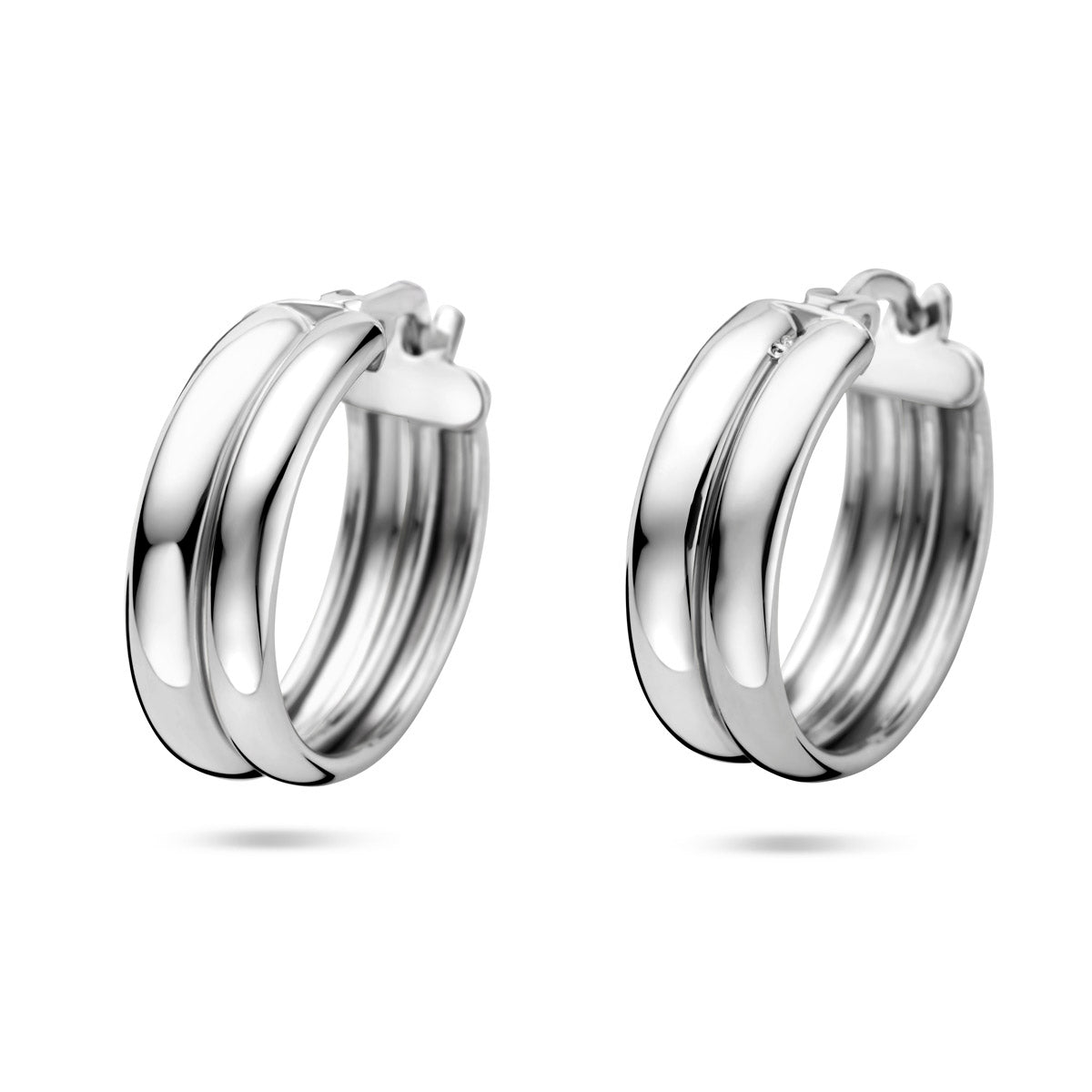 Ohrringe 18 mm Silber rhodiniert