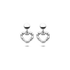 Ohrhänger Herzchen 16,5 mm Silber rhodiniert