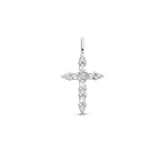 Anhänger Kreuz Zirkonia Silber rhodiniert