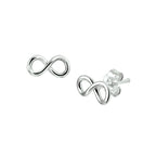 Ohrstecker Infinity Silber rhodiniert