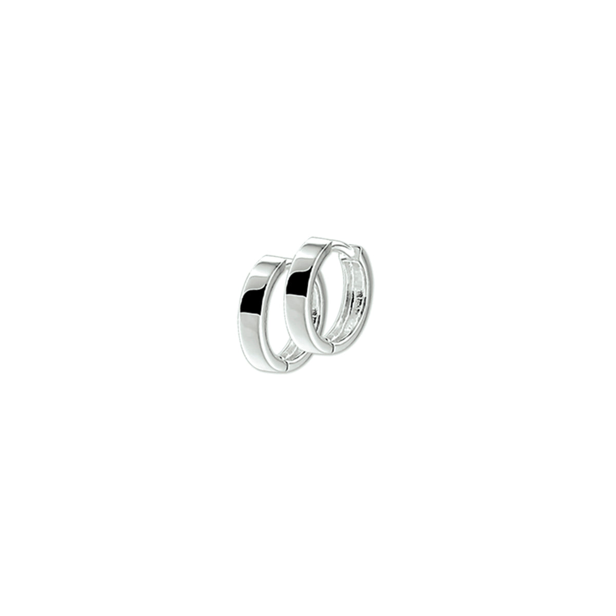 klapoorringen 2,5 mm vlak zilver wit