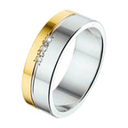 ring 6 mm 0.03ct h si goud met zilver