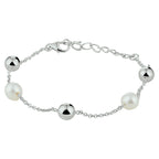 armband parel 16 + 3 cm zilver gerhodineerd