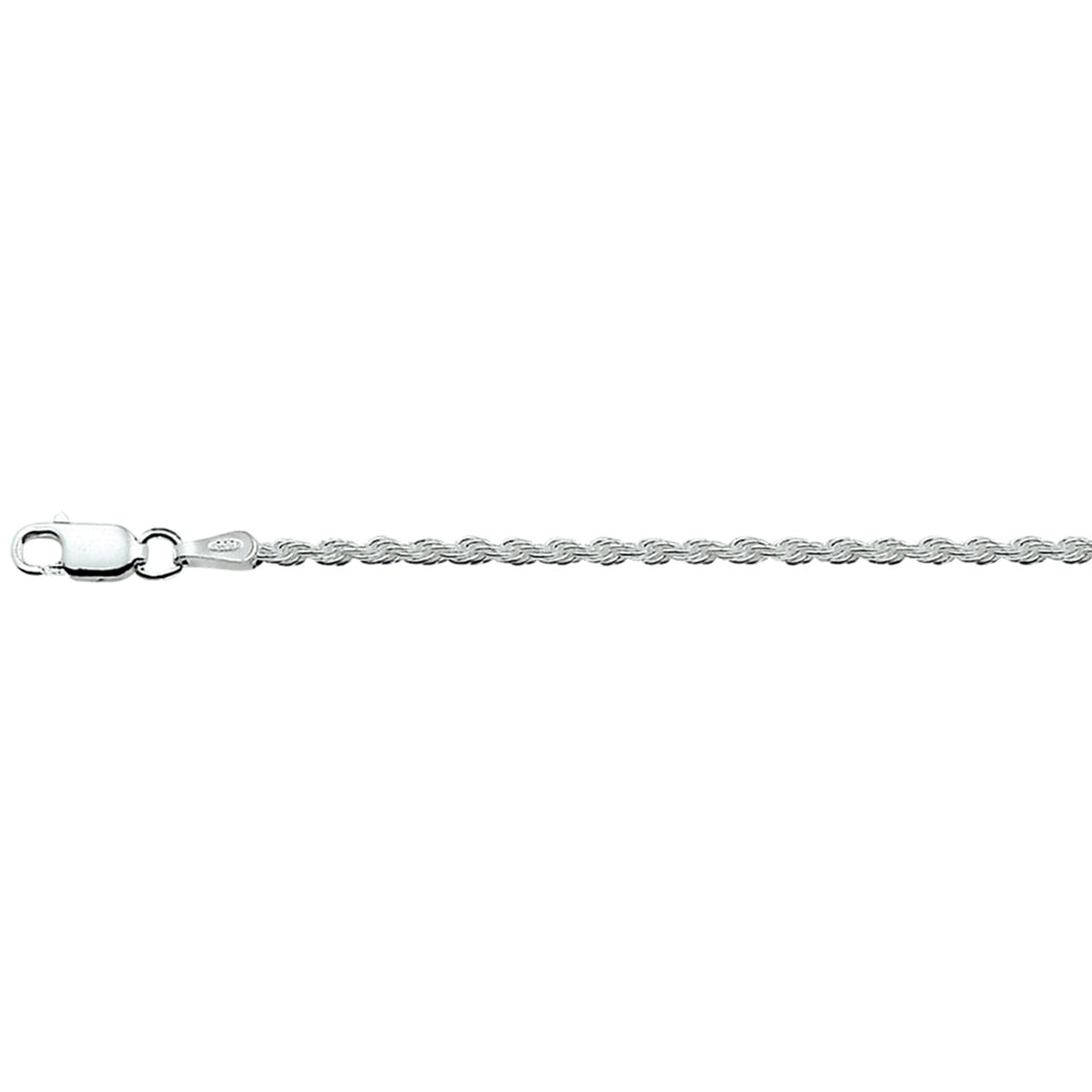 Fußkettchenkordel 2,0 mm silberweiß