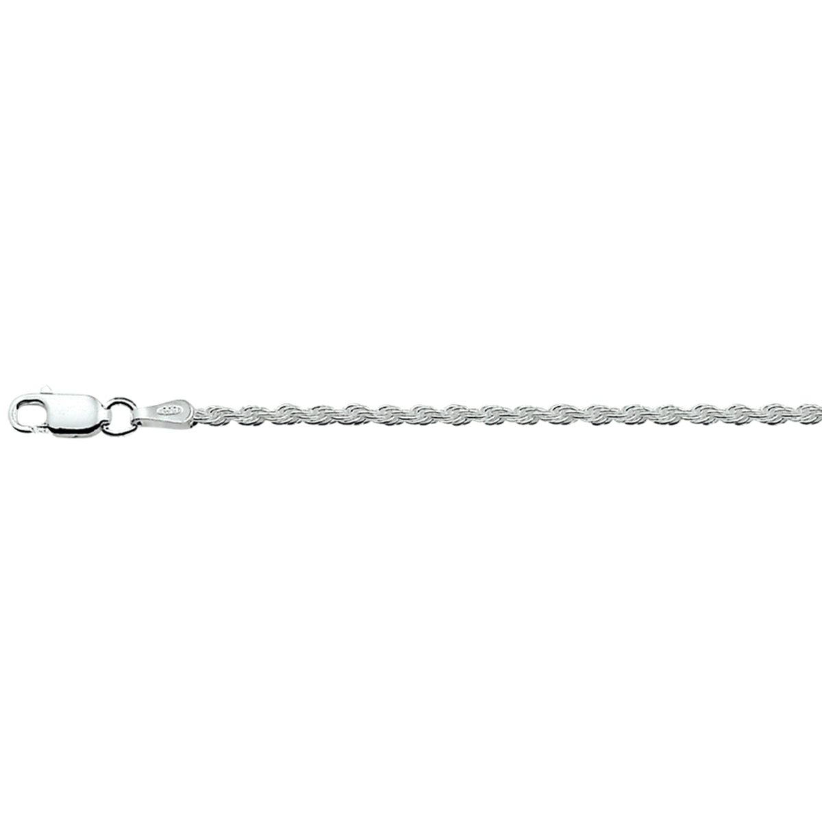 Fußkettchenkordel 2,0 mm silberweiß