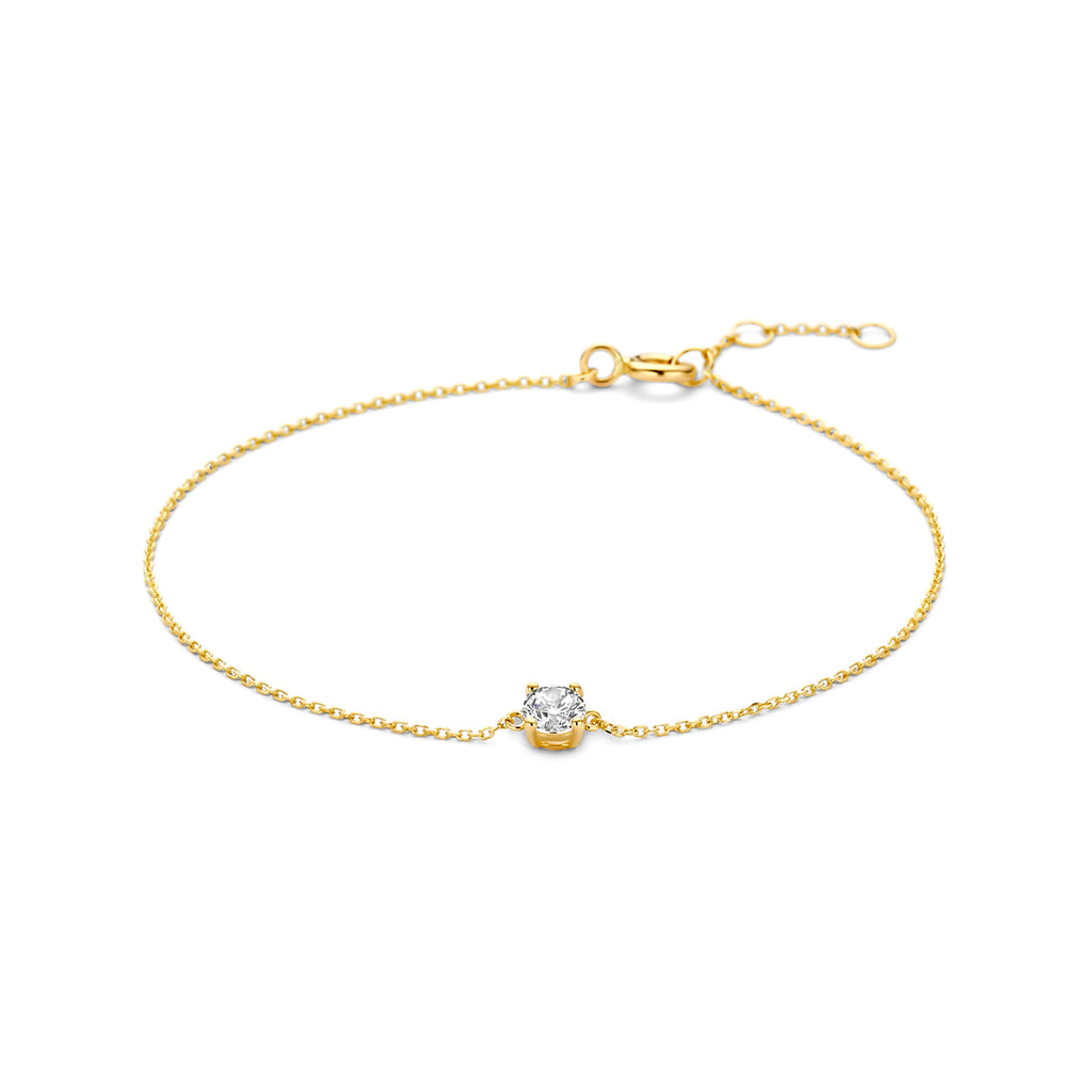 Armband Zirkonia 16,5 - 17,5 - 18,5 cm 14K Gelbgold