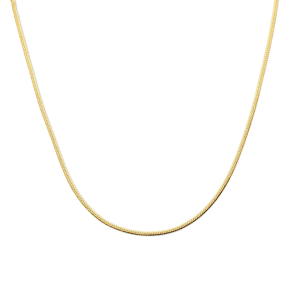 Kettenhalsband Panzerkette 2,6 mm 40 + 4 cm 3 Mikron vergoldet (gelb)