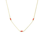 Korallenkette 40 - 42 cm 14K Gelbgold