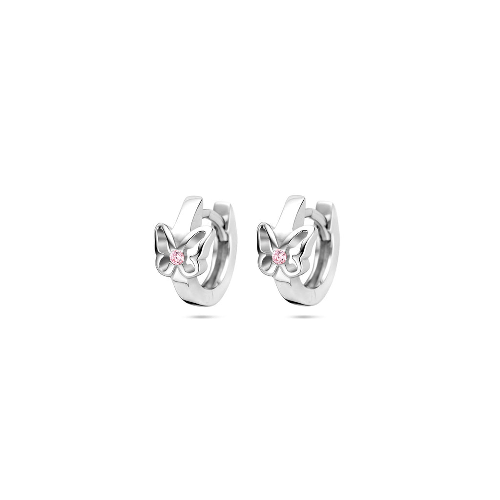 Klappohrringe Schmetterling 10,5 mm Silber rhodiniert