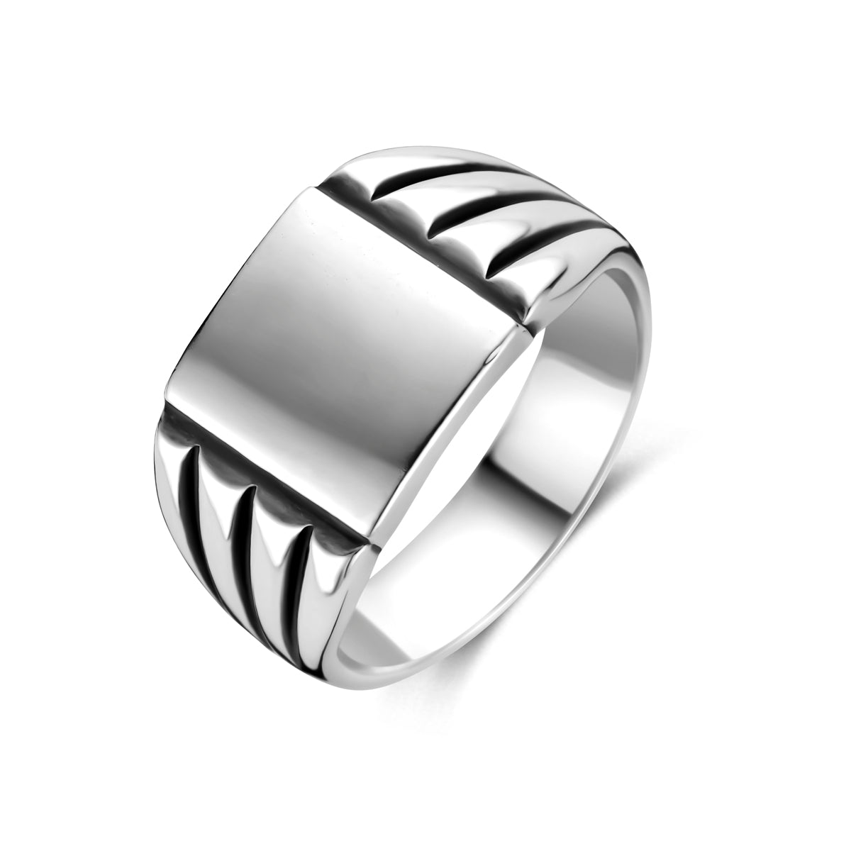 Gravurring oxidiertes Silber