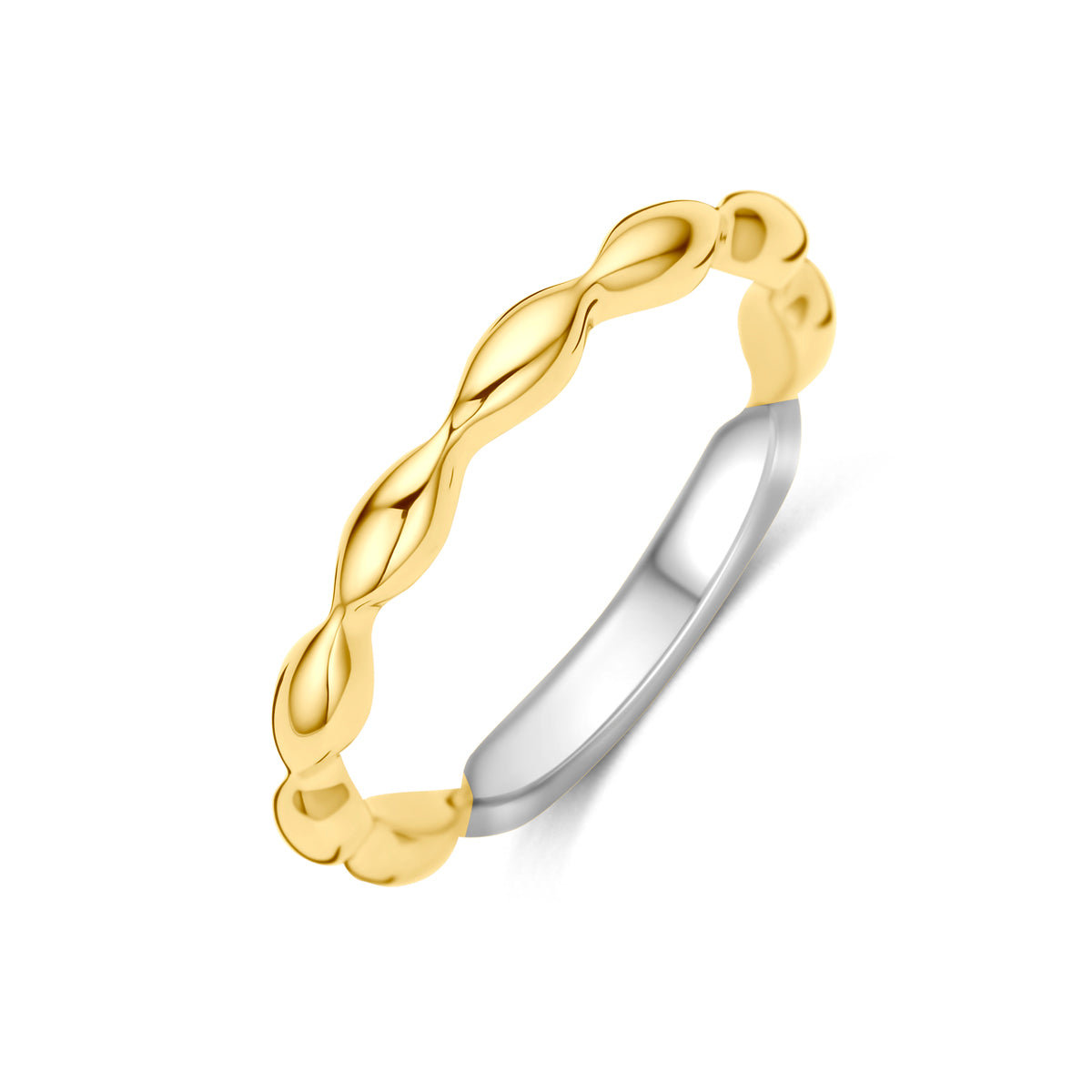 ring 3 micron zilver verguld (geel/rhodium)