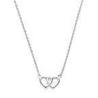 Halskette Herz 41 + 4 cm Silber rhodiniert