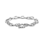Armband Marine mit großem Federverschluss 7,1 mm 19 cm Silber rhodiniert
