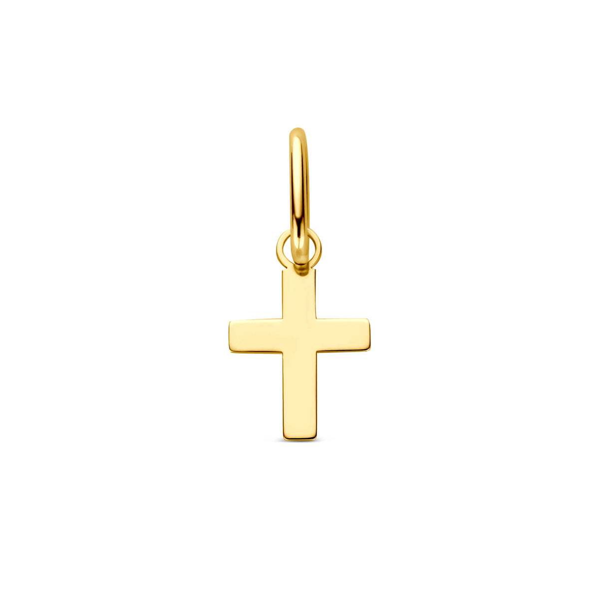 hanger kruis 7,5 mm 14K geelgoud