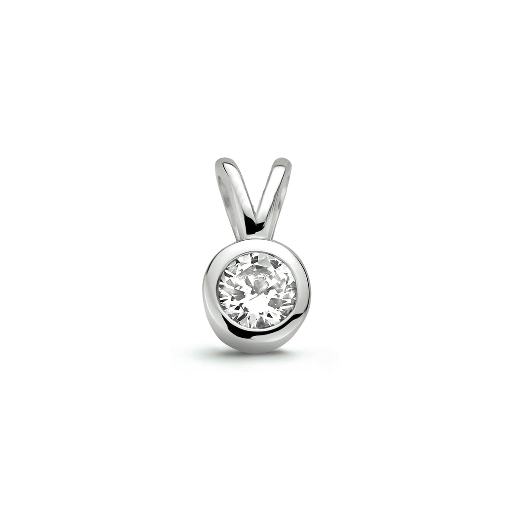 hanger zirkonia 11 mm zilver gerhodineerd