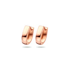 klapoorringen vlak 12 mm 14K roségoud