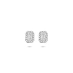 Ohrstecker Zirkonia 7 mm rhodiniertes Silber