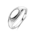 Gravurring oval Silber rhodiniert