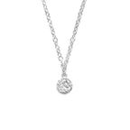 Halskette Kreise diamantiert 41 + 4 cm Silber rhodiniert
