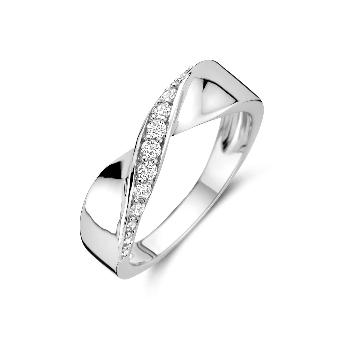 Ring Zirkonia Silber rhodiniert