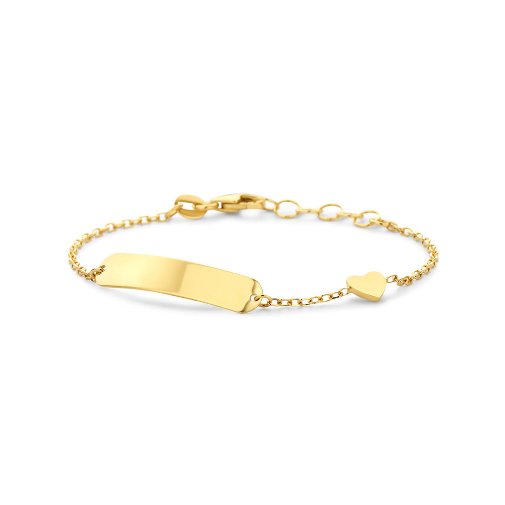 graveerarmband hartje 11 + 2 cm 14K geelgoud