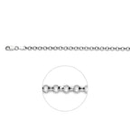 Armband Jasseron 4,5 mm 19 cm Silber rhodiniert